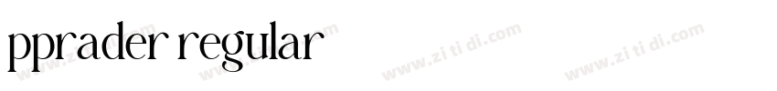 pprader regular字体转换